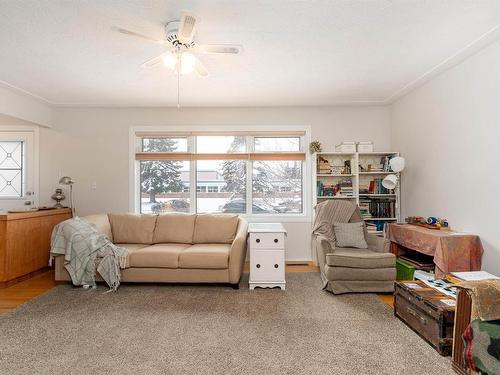 6816 100 Avenue, Edmonton, AB - Indoor Photo Showing Living Room