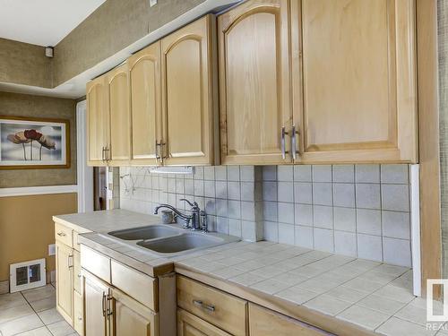 11715 88 Street, Edmonton, AB - Indoor Photo Showing Kitchen With Double Sink