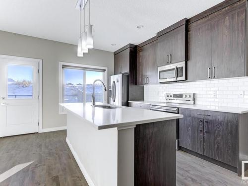 8767 Carson Way, Edmonton, AB - Indoor Photo Showing Kitchen With Upgraded Kitchen