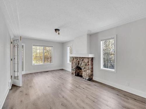 10511 131 Street, Edmonton, AB - Indoor Photo Showing Living Room With Fireplace