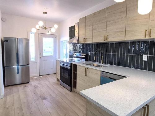 11919 96 Street, Edmonton, AB - Indoor Photo Showing Kitchen With Double Sink