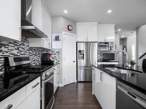 4723 35 Street, Beaumont, AB - Indoor Photo Showing Kitchen With Double Sink With Upgraded Kitchen