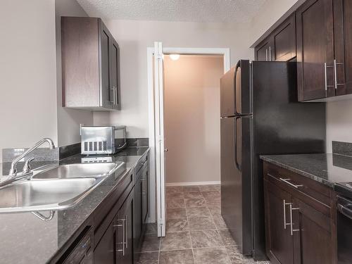 214 12025 22 Avenue, Edmonton, AB - Indoor Photo Showing Kitchen With Double Sink