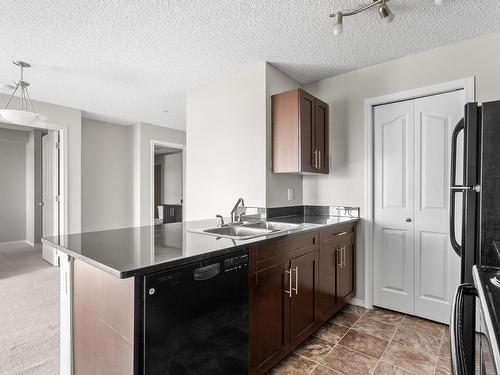 214 12025 22 Avenue, Edmonton, AB - Indoor Photo Showing Kitchen With Double Sink