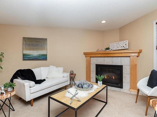 1120 117 Street, Edmonton, AB - Indoor Photo Showing Living Room With Fireplace