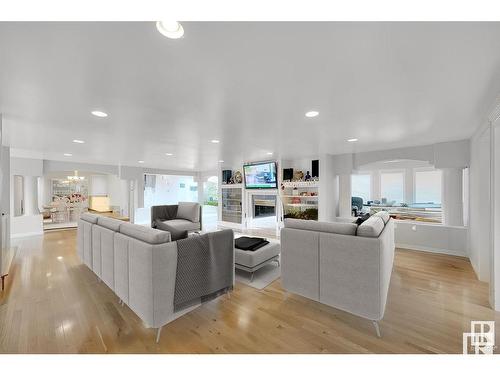 10812 5 Avenue, Edmonton, AB - Indoor Photo Showing Living Room With Fireplace