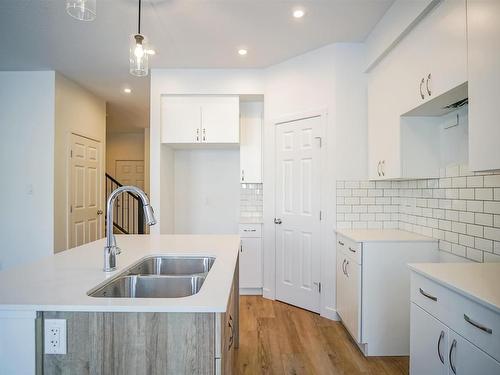 9708 Carson Place, Edmonton, AB - Indoor Photo Showing Kitchen With Double Sink