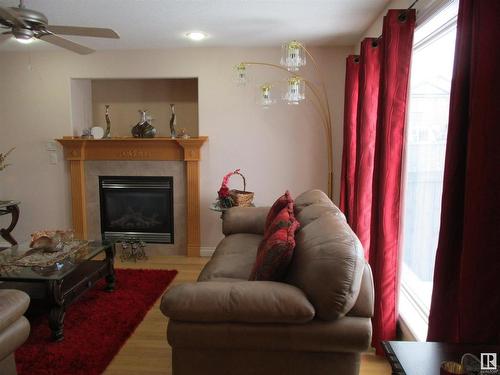 11904 175 Avenue Nw, Edmonton, AB - Indoor Photo Showing Living Room With Fireplace