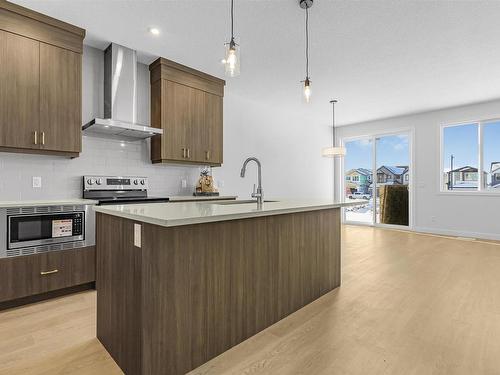 4736 Cawsey Terrace, Edmonton, AB - Indoor Photo Showing Kitchen With Upgraded Kitchen