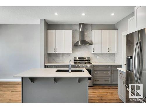 4787 Kinney Road, Edmonton, AB - Indoor Photo Showing Kitchen With Upgraded Kitchen