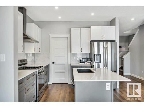 4787 Kinney Road, Edmonton, AB - Indoor Photo Showing Kitchen With Double Sink With Upgraded Kitchen