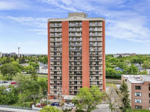 1003 10649 Saskatchewan Drive, Edmonton, AB - Outdoor With Balcony With Facade