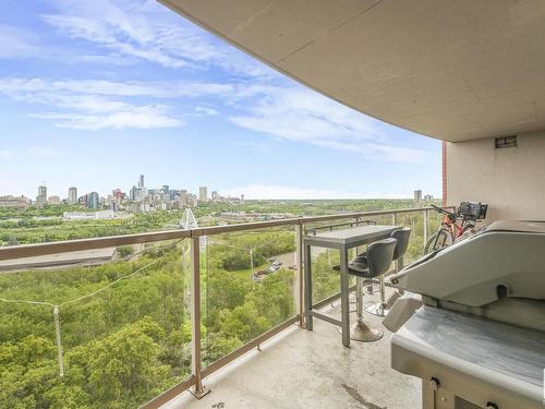 1003 10649 Saskatchewan Drive, Edmonton, AB - Outdoor With Balcony With View With Exterior