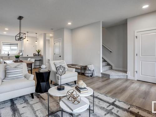 97 Brickyard Drive, Stony Plain, AB - Indoor Photo Showing Living Room