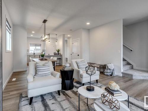 97 Brickyard Drive, Stony Plain, AB - Indoor Photo Showing Living Room