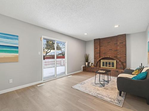 6247 187 Street, Edmonton, AB - Indoor Photo Showing Living Room With Fireplace