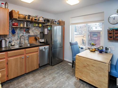 7917 178 Street, Edmonton, AB - Indoor Photo Showing Kitchen With Double Sink