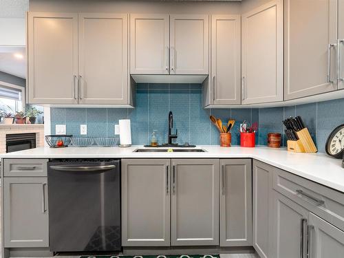 8776 189 Street, Edmonton, AB - Indoor Photo Showing Kitchen With Double Sink