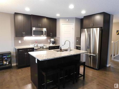 16448 140 Street, Edmonton, AB - Indoor Photo Showing Kitchen With Double Sink With Upgraded Kitchen