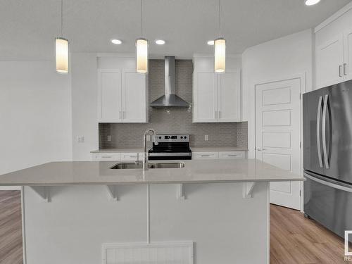 3449 Craig Landing, Edmonton, AB - Indoor Photo Showing Kitchen With Double Sink With Upgraded Kitchen