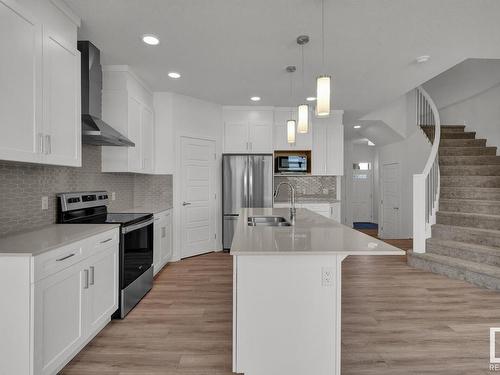 3449 Craig Landing, Edmonton, AB - Indoor Photo Showing Kitchen With Double Sink With Upgraded Kitchen