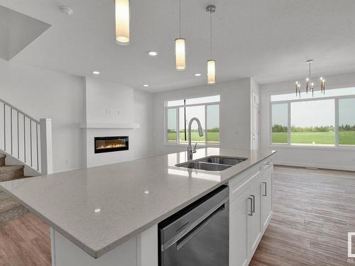 3449 Craig Landing, Edmonton, AB - Indoor Photo Showing Kitchen With Double Sink With Upgraded Kitchen