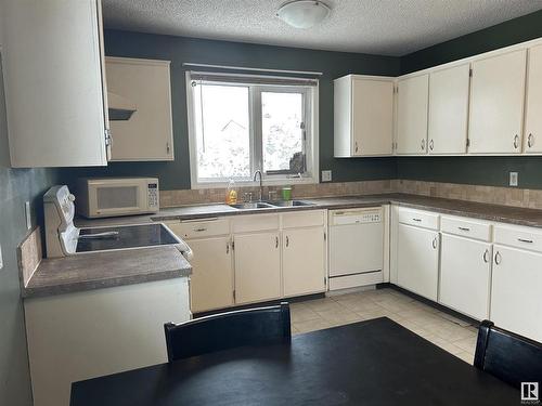 5903 53 Avenue, Redwater, AB - Indoor Photo Showing Kitchen With Double Sink