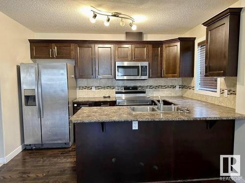 12029 77 Street, Edmonton, AB - Indoor Photo Showing Kitchen With Double Sink With Upgraded Kitchen