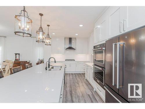 13043 208 Street, Edmonton, AB - Indoor Photo Showing Kitchen With Double Sink With Upgraded Kitchen