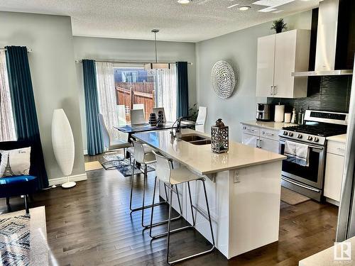 2115 15 Avenue, Edmonton, AB - Indoor Photo Showing Kitchen With Double Sink With Upgraded Kitchen