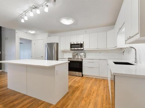 417 8912 156 Street, Edmonton, AB - Indoor Photo Showing Kitchen With Stainless Steel Kitchen With Upgraded Kitchen