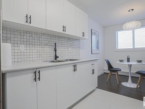 105 10035 164 Street, Edmonton, AB - Indoor Photo Showing Kitchen With Double Sink