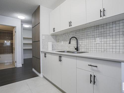 105 10035 164 Street, Edmonton, AB - Indoor Photo Showing Kitchen With Double Sink