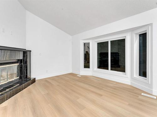 15623 80 Street, Edmonton, AB - Indoor Photo Showing Living Room With Fireplace