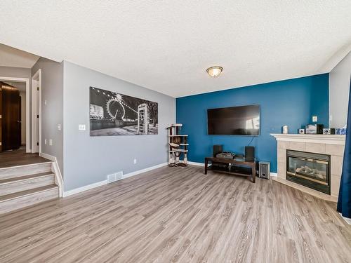 23 Christina Way, Sherwood Park, AB - Indoor Photo Showing Living Room With Fireplace