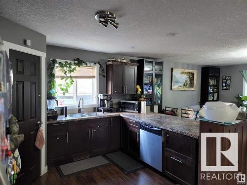 4908 50 Street, Peers, AB - Indoor Photo Showing Kitchen With Double Sink