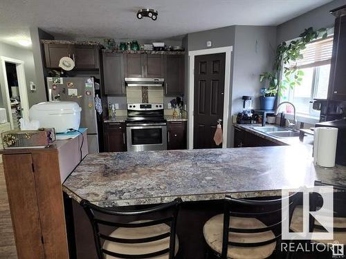 4908 50 Street, Peers, AB - Indoor Photo Showing Kitchen With Double Sink