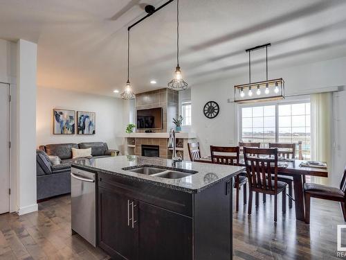 3021 Carpenter Landing, Edmonton, AB - Indoor Photo Showing Kitchen With Double Sink