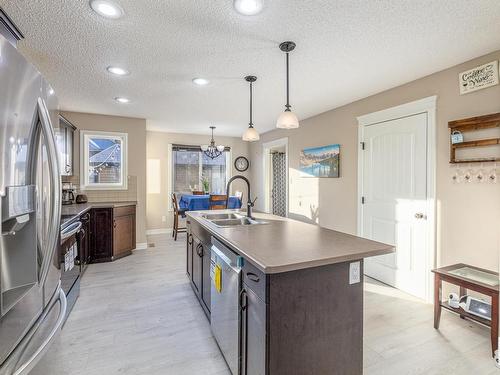 2159 Trumpeter Way, Edmonton, AB - Indoor Photo Showing Kitchen With Double Sink