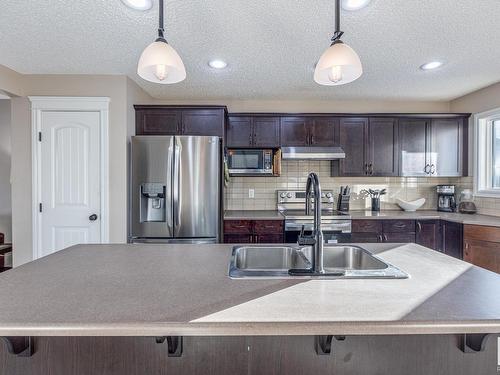 2159 Trumpeter Way, Edmonton, AB - Indoor Photo Showing Kitchen With Stainless Steel Kitchen With Double Sink