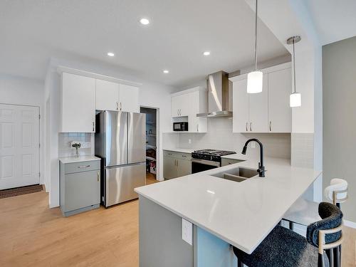 2239 190St Nw, Edmonton, AB - Indoor Photo Showing Kitchen With Double Sink With Upgraded Kitchen