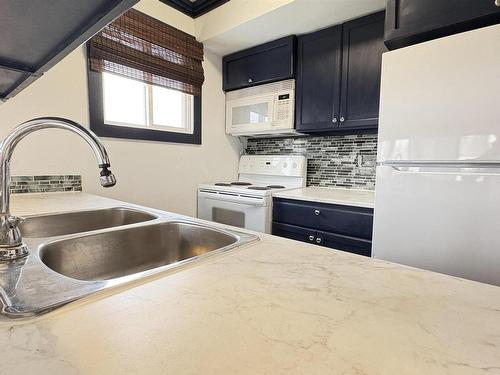 301 Lancaster Terrace, Edmonton, AB - Indoor Photo Showing Kitchen With Double Sink