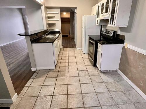 5421 Hillview Crescent, Edmonton, AB - Indoor Photo Showing Kitchen With Double Sink