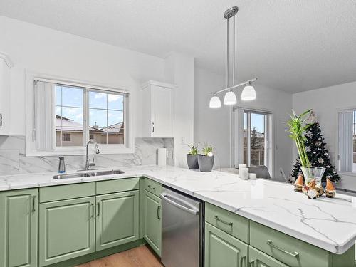 215 263 Macewan Road, Edmonton, AB - Indoor Photo Showing Kitchen With Double Sink