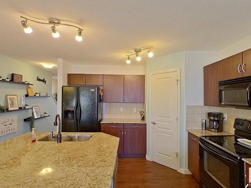 2341 Aspen Trail, Sherwood Park, AB - Indoor Photo Showing Kitchen With Double Sink