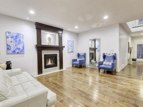 3131 Winspear Crescent Sw, Edmonton, AB - Indoor Photo Showing Living Room With Fireplace