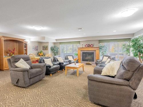 507 237 Youville Drive E, Edmonton, AB - Indoor Photo Showing Living Room With Fireplace