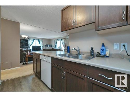 215 17459 98A Avenue, Edmonton, AB - Indoor Photo Showing Kitchen With Double Sink