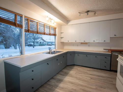 9909 101 Street, Morinville, AB - Indoor Photo Showing Kitchen With Double Sink