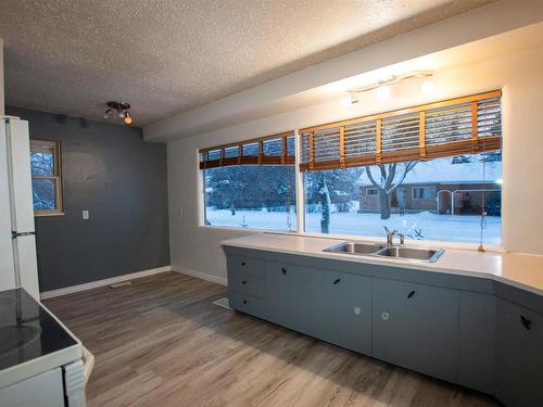 9909 101 Street, Morinville, AB - Indoor Photo Showing Kitchen With Double Sink